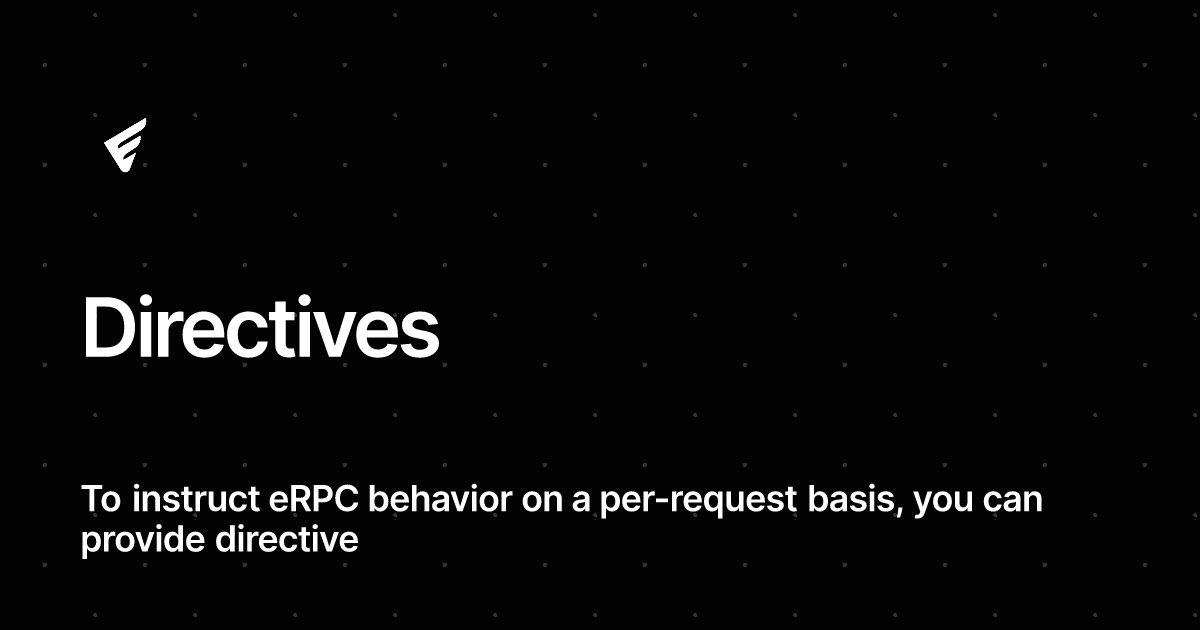 Directives erpc